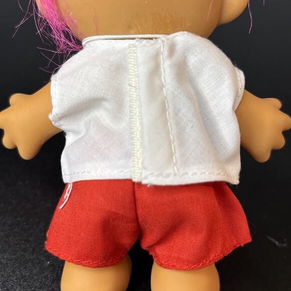 Vintage Russ 5” Lifeguard Troll Doll Pink Hair w Whistle & Uniform - Picture 7 of 8